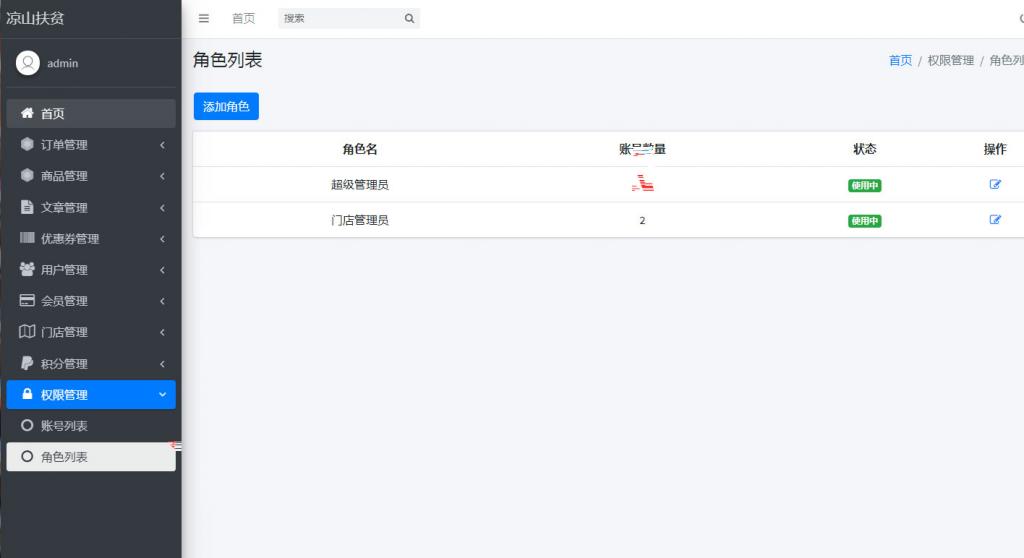 PHP网站后台角色权限管理系统源码-同城资源网